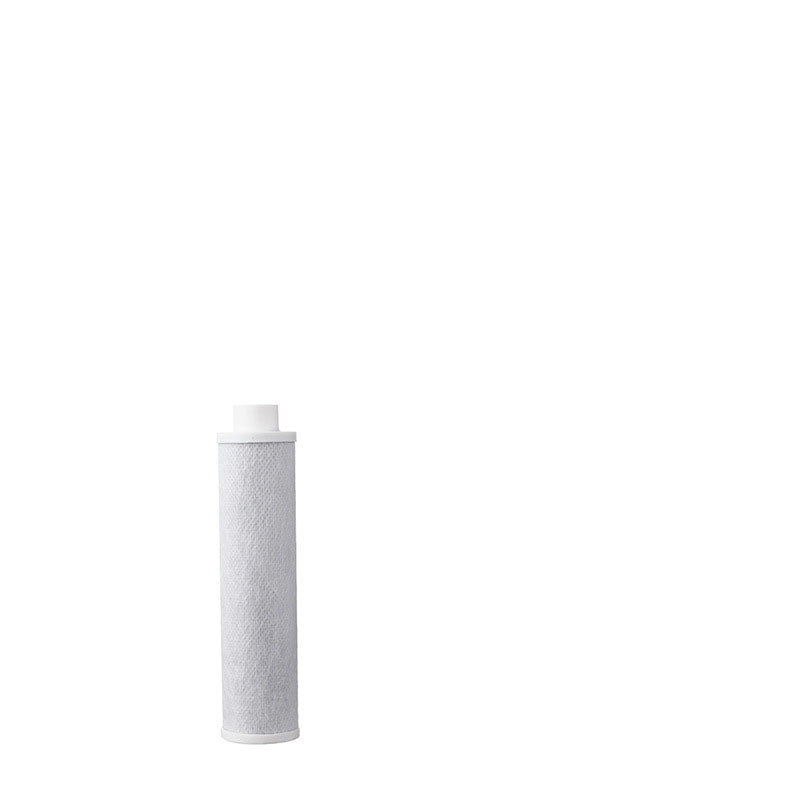 White cylindrical filter.