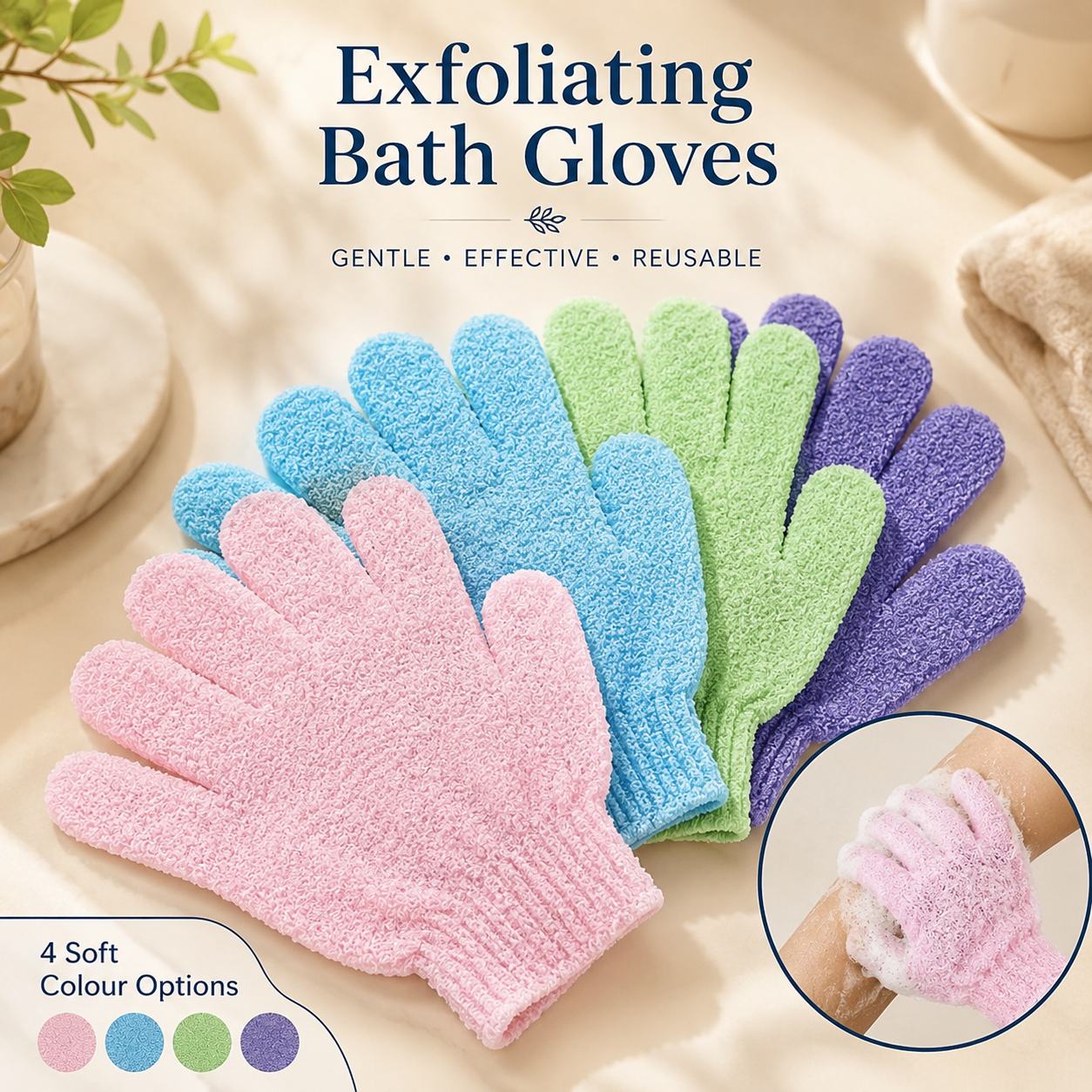 Ablua Exfoliating Bath Gloves