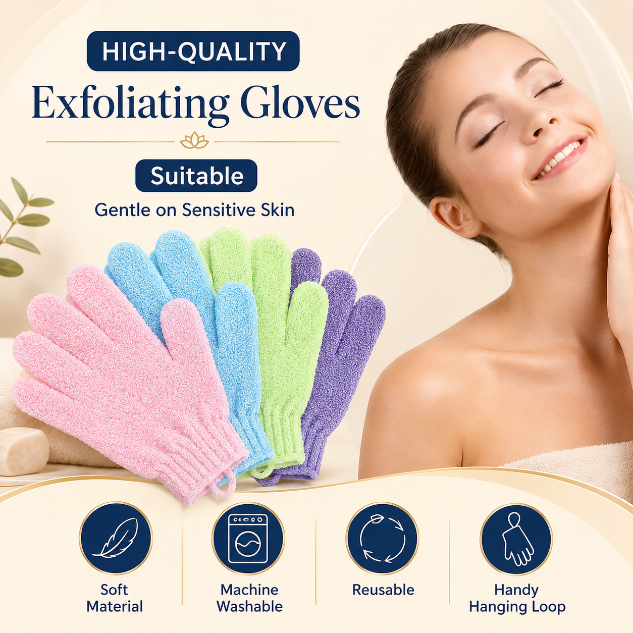 Ablua Exfoliating Bath Gloves