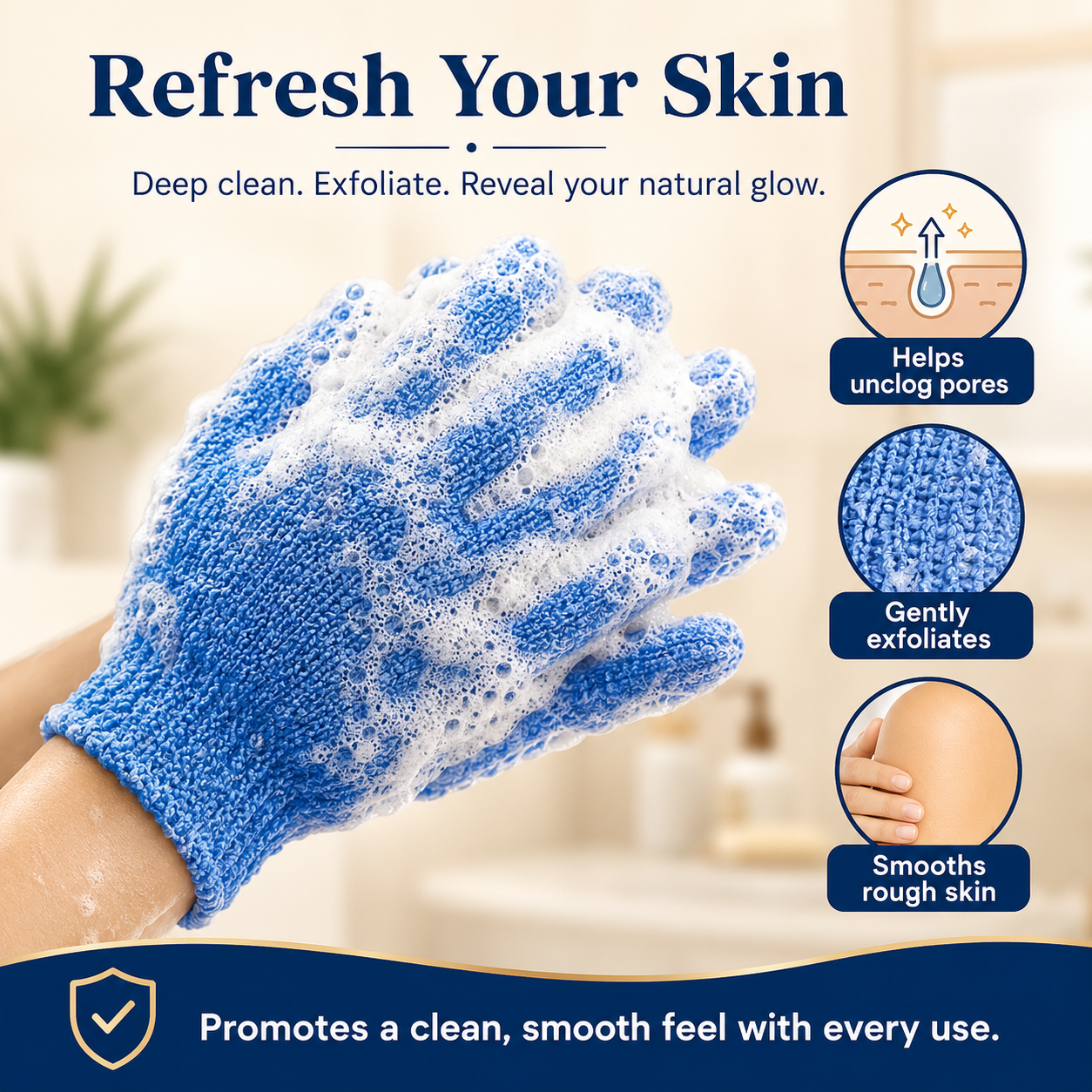 Ablua Exfoliating Bath Gloves