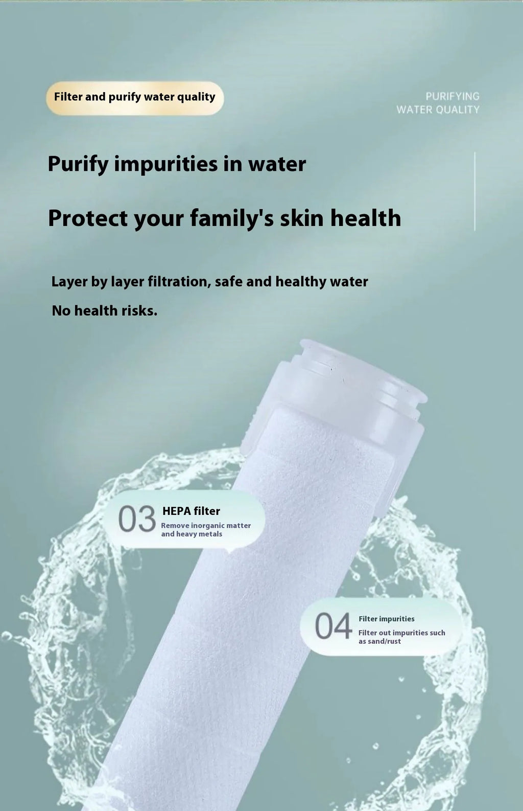 Water filter.